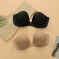 thumbnail image 5 of khonts,Women's Sticky Strapless Bras Reusable Backless Adhesive Bras Stick Push up Bras for Large Black M, 5 of 7