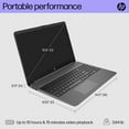 thumbnail image 6 of HP 15.6" FHD Laptop Computer, 6 Cores Intel Core i3-1215U, 32GB RAM, 2TB NVMe SSD, Numeric Keyboard, Media Card Reader, HDMI, USB-C, Webcam, WiFi 6, Fast Charge, Win 11, W/SE Accessories, 6 of 7