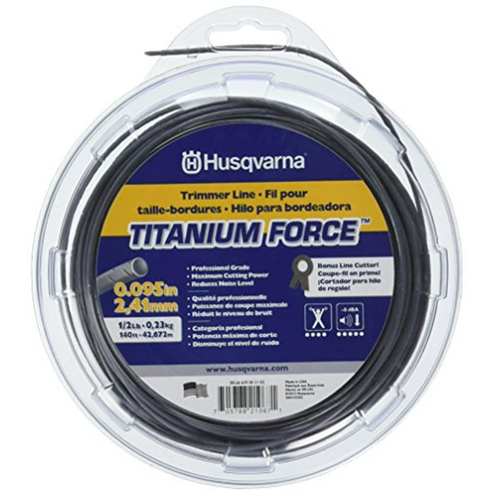 Husqvarna Titanium Force String Trimmer Lines, 0.095" By 1/2", Orange