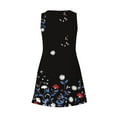 thumbnail image 7 of purcolt Womens Floral Boho Tank Dress Summer Casual Sleeveless V Neck Swing Mini Dress Beach Vacation Sundresses Swimsuit Coverups, 7 of 7