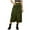 Z1-Army Green, variant on WEAIXIMIUNG Heavy Industry Drawstring Design Denim Cargo Skirt Skirt Skirts for Women Midi Length Plus Size Trendy 2025
