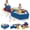 Blue, variant on SAETSFEG Toddlers Climbing Toys with Ball Pit, 7-Piece Baby Foam Climbing Blocks with Ball Pool, Kids Indoor Climbing Crawling Activity Soft Play Set, Blue (Balls not Included)