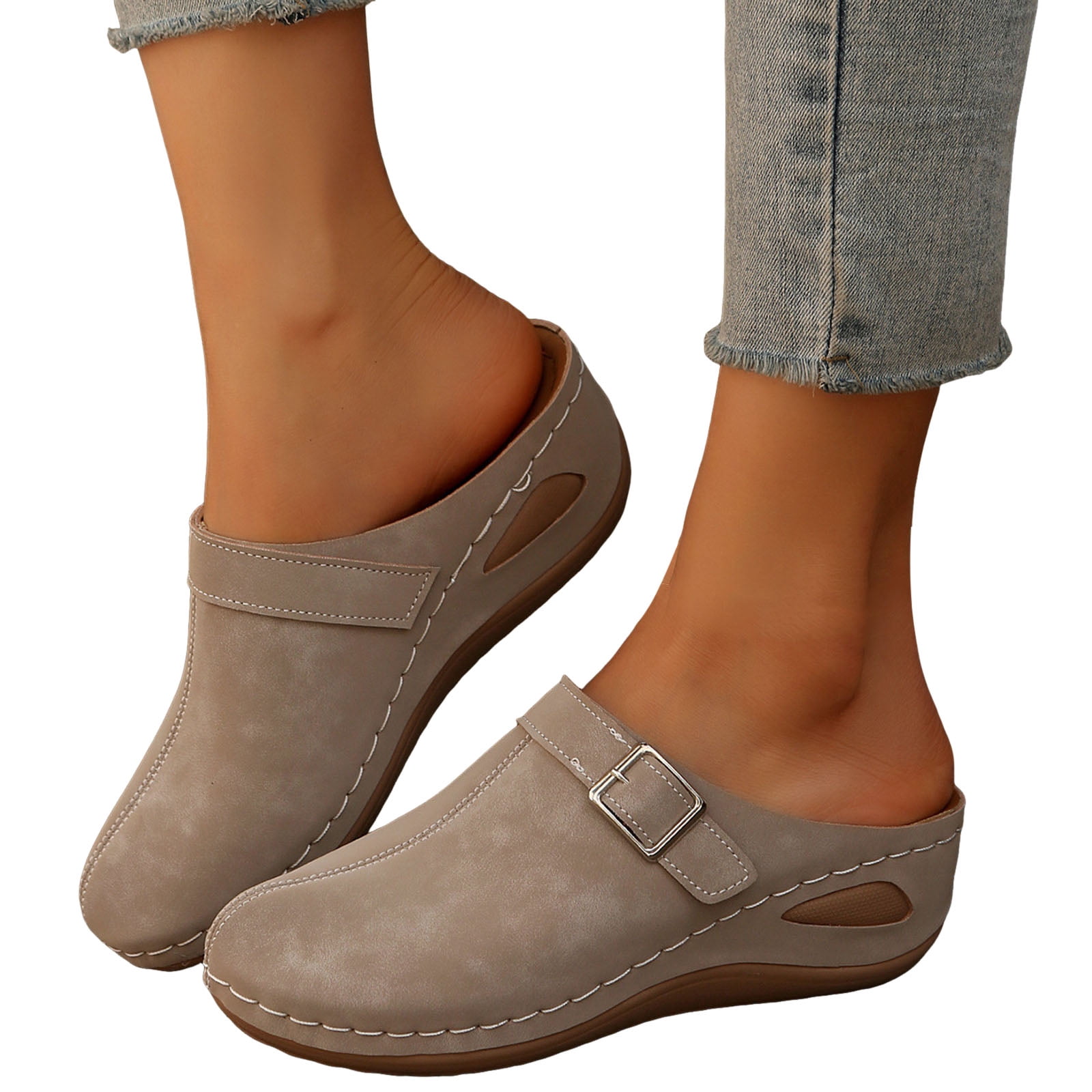 Sabots Mules Respirants Pour Femmes - Sandales De Marche Avec Coussin D'air, Semelle Antidérapante - Confort Orthopédique - 8