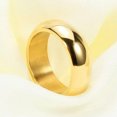 thumbnail image 7 of 6.8mm Silver/Blue/Gold Smooth Polished Band Men's Stainless Steel Ring Size 7-10, 7 of 7