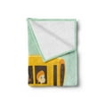 thumbnail image 2 of School Bus Soft Flannel Fleece Throw Blanket, Back to School Lettering with Boys and Girls Smiling Waving Happy Faces, Cozy Plush for Indoor and Outdoor Use, 50" x 60", Multicolor, by Ambesonne, 2 of 5