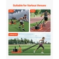 thumbnail image 3 of VEVOR Weight Sled, Steel Power Sled, Fitness Strength Training Sleds for Athletic Exercise Speed Improvement, Workout Fitness Equipment with Handle, Compatible with 1/2 in Weight Plates, Orange, 3 of 9