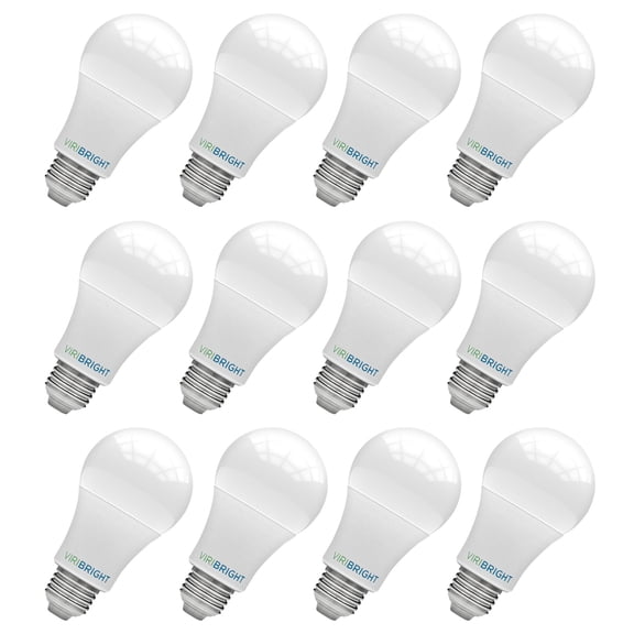 Viribright® A19 LED Light Bulbs, 100W, 1600 Lumens, Dimmable, Warm White 2700K (12 Pack)