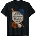 thumbnail image 1 of My Boy Might Not Funny Baseball Player Support Design T-Shirt, 1 of 4