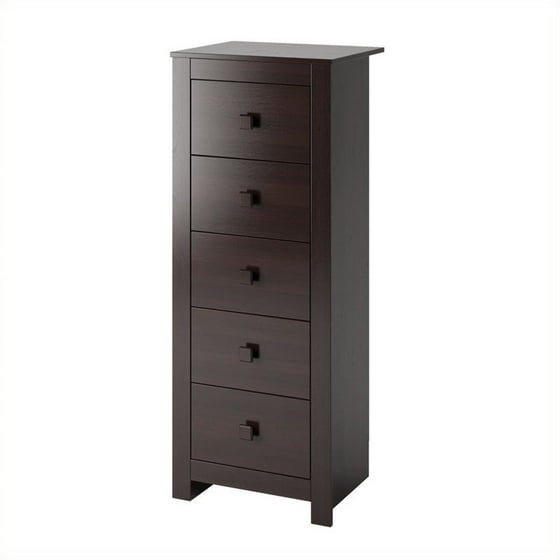 Atlin Designs Tall Boy Chest Of Drawers Dresser In Rich Espresso