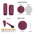 thumbnail image 6 of Yuyamidu 15 Pack Pink Leopard Print Car Seat Cover Set for Women Car Floor Mats Steering Wheel Cover Seat Belt Pad Handbrake Cover Set Car Coasters, 6 of 6