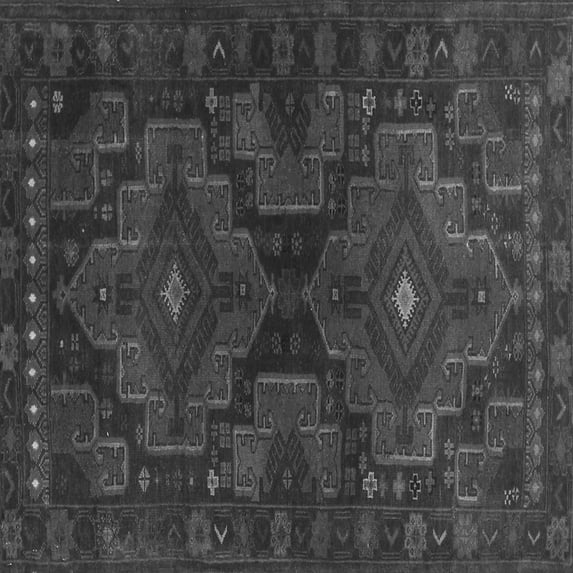 Ahgly Company Indoor Square Abstract Gray Contemporary Area Rugs, 3' Square