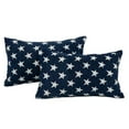 thumbnail image 4 of Sunday Praise Chenille Star Patriotic Lumbar Pillow Cases 12x20 Inches for Couch Sofa Bed July 4th Pack of 2 (Blue), 4 of 4