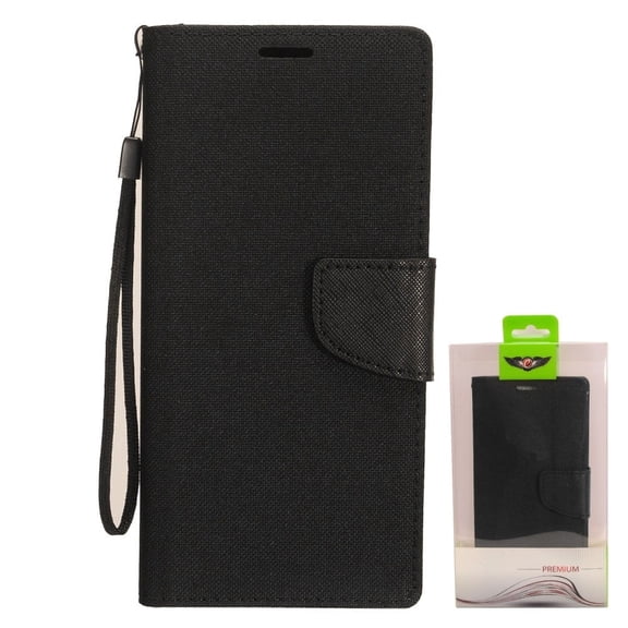 GSA Denim Flip Wallet Case for Samsung Galaxy Note 10 (6.3") - Black