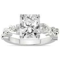 Radiant Shape 5 Carat IGI Certified Lab Grown Diamond Ring | 14K White Gold |Catrina Cutwork Lab Diamond Engagement Ring | FG-VS1-VS2 Quality Friendly Diamonds