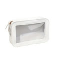 thumbnail image 1 of Price cut Transparent PVC Square Toiletry Bag, Fashionable Splicing Skin Care Product Storage Bag, Portable Travel Cosmetic Bag, 1 of 2
