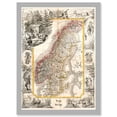 thumbnail image 1 of Antique Map 1847 Munch Norway Sweden Decorative Artwork Framed Wall Art Print A4, 1 of 4