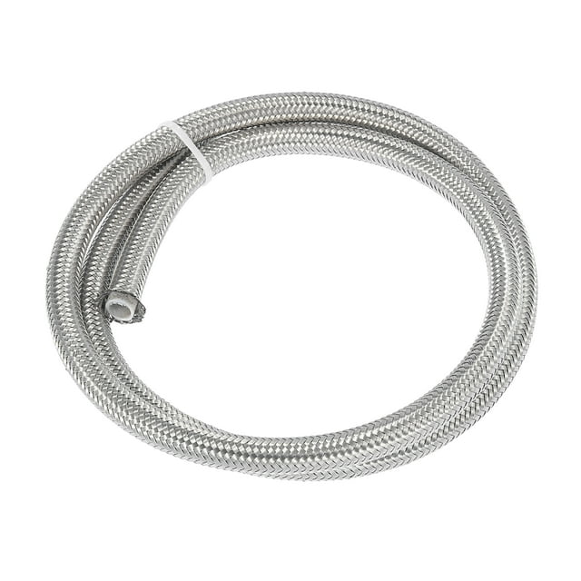 AN6 1 Metro Trenzado PTFE Inoxidable Acero Coche Aceite Combustible Gas Línea Manguera