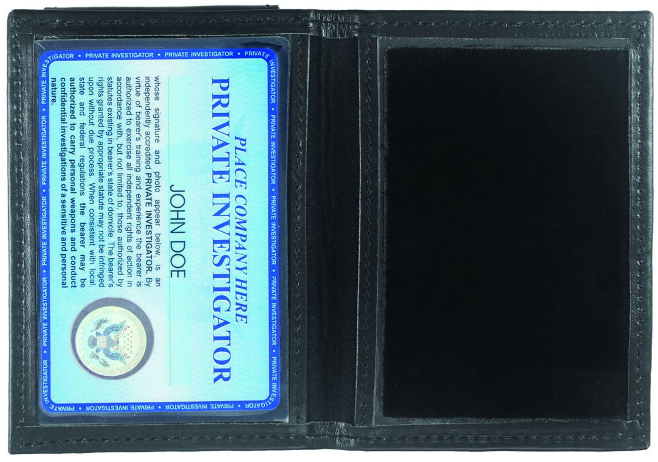 Deluxe Double ID Case with Universal Badge Holder