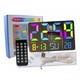 thumbnail image 2 of Reloj despertador digital de escritorio con calendario colgante y luces RGB para montaje en pared. Concha negra, 2 of 8