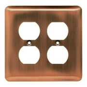 Franklin Brass Rounded Corner Double Duplex Wall Plate, Available in Multiple Colors