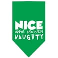 thumbnail image 5 of Christmas Pet and Dog Bandana Screen Printed, "Nice Until Proven Naughty", 5 of 5