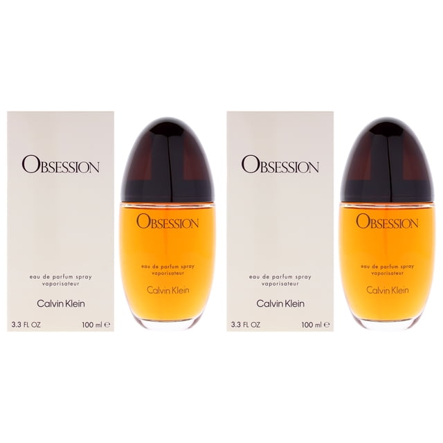 Perfume Calvin Klein Obsession EDP en aerosol, 100 ml, para mujer, paquete de 2