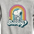 thumbnail image 3 of Peanuts - Snoopy Rainbow Clouds - Toddler And Youth Crewneck Fleece Sweatshirt, 3 of 6