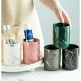 thumbnail image 4 of Unmbo Ceramic Marble Toothbrush Cup,Porcelain Golden Grain Bathroom Tumbler,Toothbrush Holder,Bathroom Cup, 4 of 6