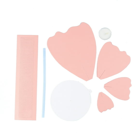 30CM Handmade Cardboard Paper Flower for Wedding Backdrops Background Decor Windows Display - Round Leaf (Deep Pink)