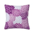 thumbnail image 1 of YFYANG Square Decorative Throw Pillow Case, Purple Vintage Flower Pattern Bedroom Sofa Car Cushion Cover, 12"x12" (Pillowcase without pillow), 1 of 9