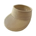 thumbnail image 6 of SikaFu Summer Cap Empty Top Suncap Foldable Portable Roll Up Beach Hat Wide Brim Women Sun Hats Fashion Casual Straw Caps Visors, 6 of 6