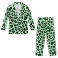 thumbnail image 4 of Xoenoiee Green Shamrock Print Boys Suits 2 Piece Formal Suit Set Slim Fit Formal Dress Clothes St. Patrick's Day Ring Bearer Outfit for Kids, Size 5-6 Years, 4 of 7