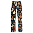 thumbnail image 5 of Fabrcox Halloween Womens Pajamas Pants Pumpkin Ghost Cat Women's Sleep Pants Fall Winter Festival Comfy Lounge Pants for Women Orange XXL, 5 of 6