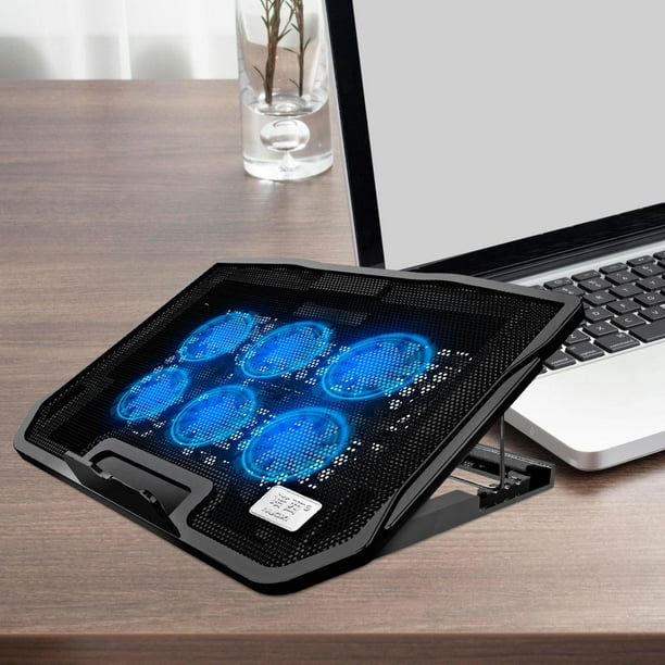 Almohadilla De Enfriamiento Para Computadora Portátil Con 6 Ventiladores Soporte Ergonómico Ajustable Para Computadora Portátil Con Velocidad Del Viento perfke Soporte de almohadilla de enfriamiento para computadora portátil