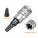 thumbnail image 4 of Uxcell 4Pcs Torx Bit Socket 1/4" Drive T25 S2 Acero Estrella Cabeza Destornillador Brocas Adaptador de Socket de Acero CR-V para Reparación de Tuercas y Tornillos de Eje de Auto, 4 of 7