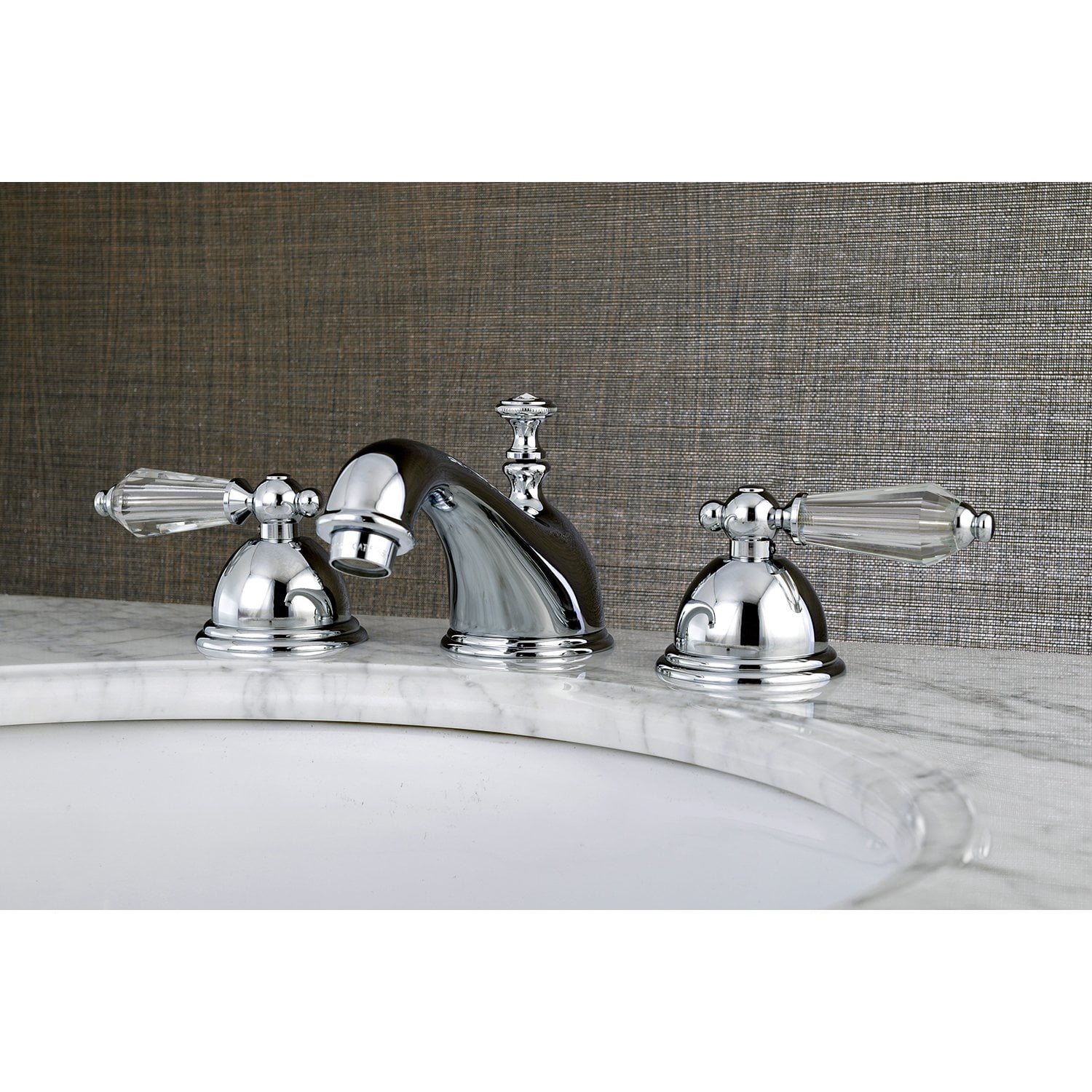 Kingston Brass Widespread Bathroom Faucets With Polished Chrome KS3961WLL