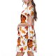 thumbnail image 2 of Balery Thanksgiving Turkey Leaves Vestidos sueltos de manga corta para mujer, vestidos de verano 2025, vestidos casuales de corte A con vuelo., 2 of 6