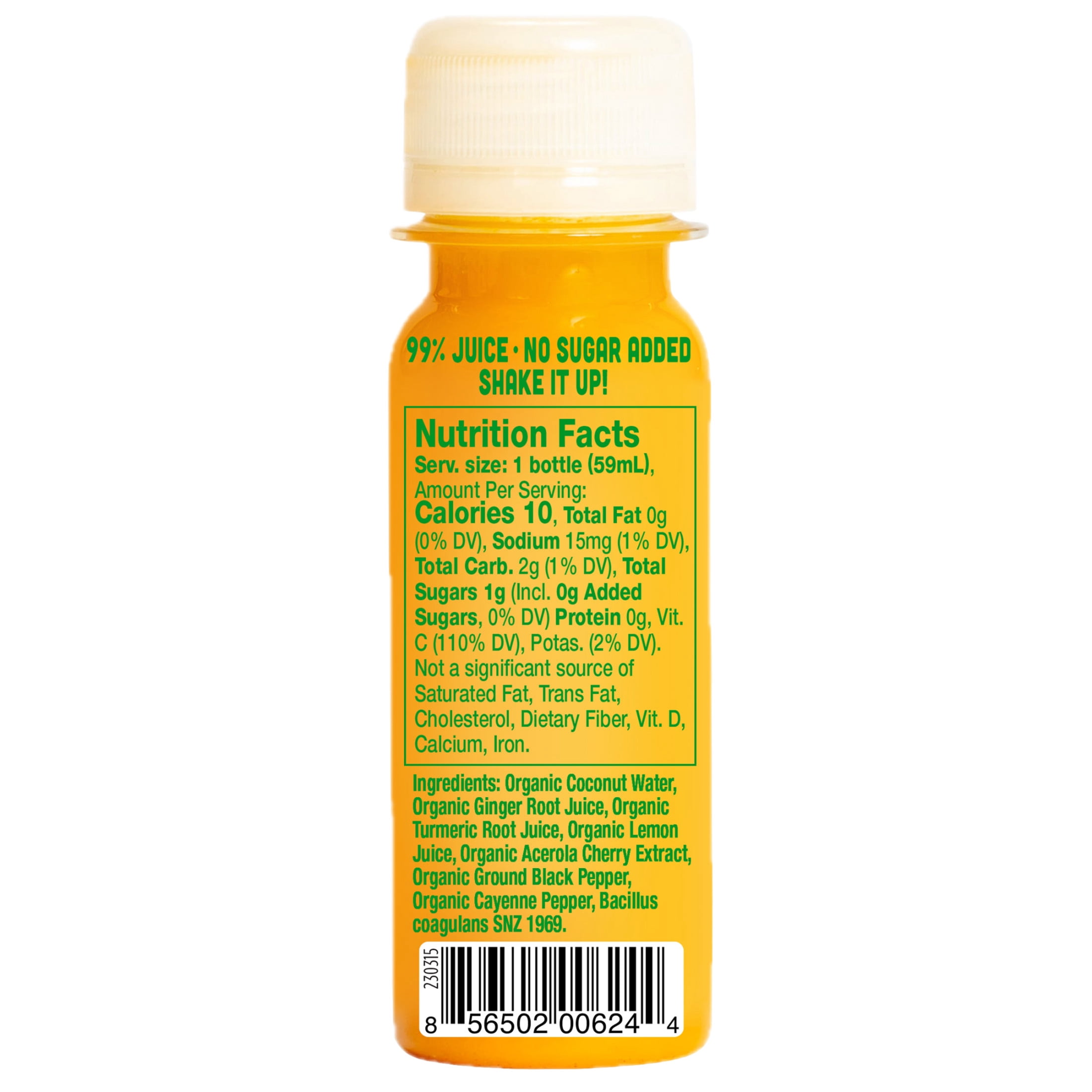 (2 pack) Vive Organic Immunity Boost Cayenne Wellness Shot with Ginger and Turmeric, Potent Wellness Shots, 2 fl oz Bottle