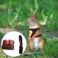 thumbnail image 6 of HEVIRGO Squirrel Leash Escape Proof Easy Control Accessory Squirrel Train Tool Leash Split Vest for Outdoor Beige Faux Leather, 6 of 8