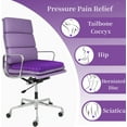 thumbnail image 3 of LHYXU Large Gel Seat Cushion for Long Sitting 16.5" x 14.5" x 1.38" Gel Cushion Wheelchair & Thick, Chair Soft Cool, Breathable Car Reduce Sweat, Pressure Relief(Purple), 3 of 7