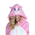 thumbnail image 4 of Women's Plush Animal Onesie Pajama, Pink Leopard, L/XL, 4 of 5