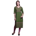 thumbnail image 1 of Bimba Tuniques Droites pour Femmes Kurta Imprimée Tenue d'Été Kurti pour Dames, 1 of 5