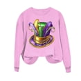 thumbnail image 6 of Xuyuer Women's Carnival Printed Long Sleeved Round Neck Mardi Gras Sweatshirt Carnival Outfits Women Carnival Sweatshirts Fat Tuesday Fashionable Pullover Tops, 6 of 6