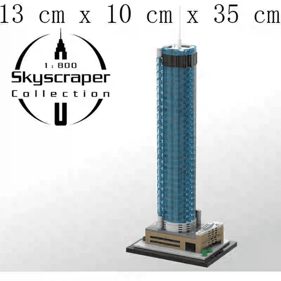 MOC-200883 Westin Peachtree Plaza Modular Building Blocks Set Skyscraper MOC Bricks Toys 1:800 Model Gift