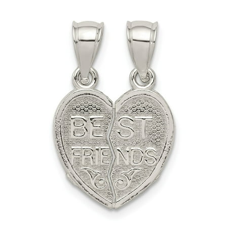 925 Sterling Silver Polished Mini Best Friends Break Away Heart Pendant Fine Jewelry Ideal Gifts For Women Gift Set From