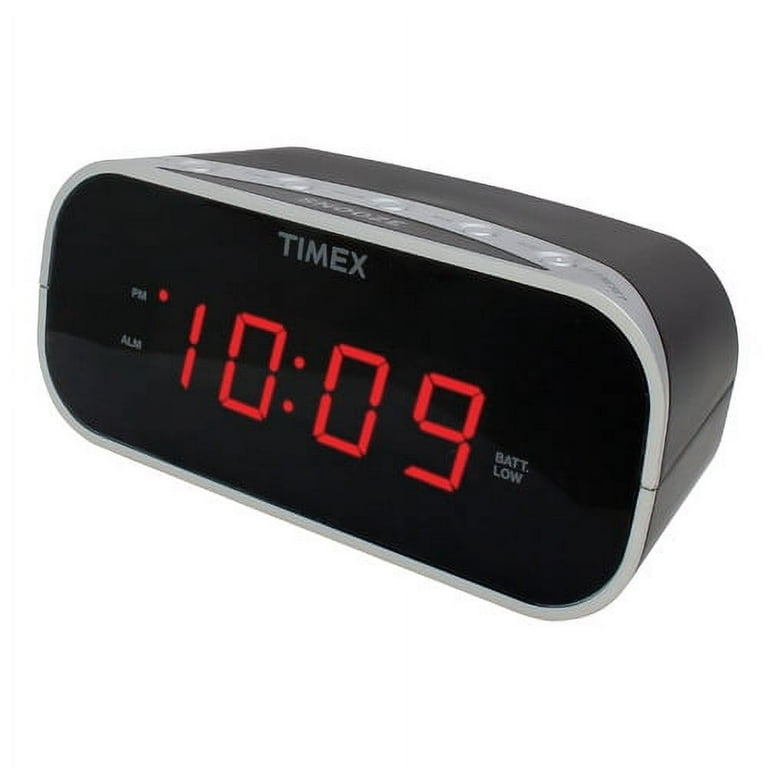 Timex T121s Alarm Clock with .7 Red Display (Silver)