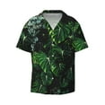thumbnail image 5 of Daiia Lush Foliage Green Plant Men's Linen Shirts Short Sleeve Casual Shirts Button Down Shirt for Men Beach Summer Wedding Shirt-3X-Large, 5 of 6