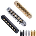 thumbnail image 4 of Yokua Guitar Zinc Alloy 6 String Tune O-Matic Style Guitar Bridge Zinc Alloy Saddle, 4 of 12