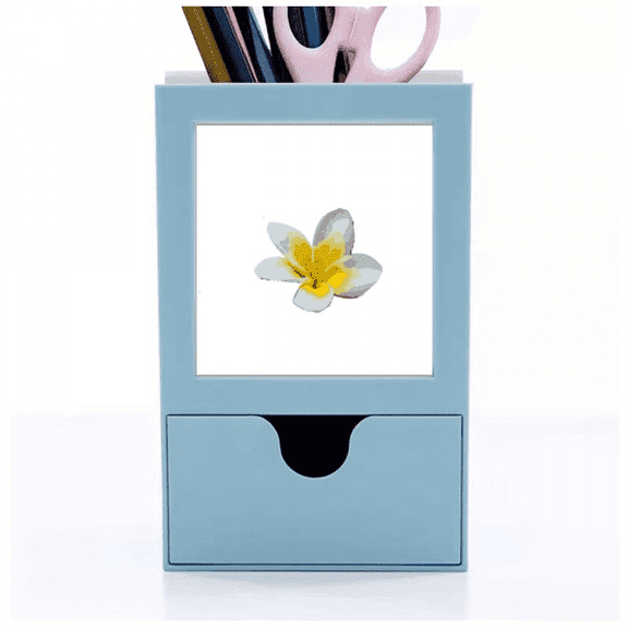Laos National Plumeria Flower Desk Supplies Organizer Pen Holder Card
