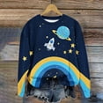 thumbnail image 2 of Bxsruta Pullover for Kids, Graphic Print Kids Fleece Hoodie, Comfort Fit Pullover Sweatshirt, 2 of 3